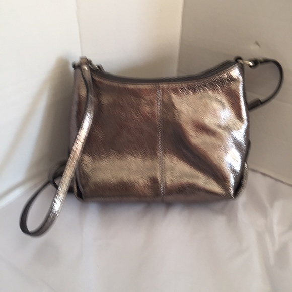Coach Silver Metallic Iridescent Purse - Picture 4 of 7